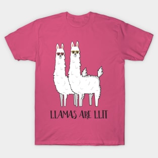 Llamas Are Llit, Funny Llama T-Shirt